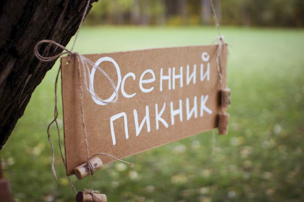 Осенняя фотосессия — пикник на природе