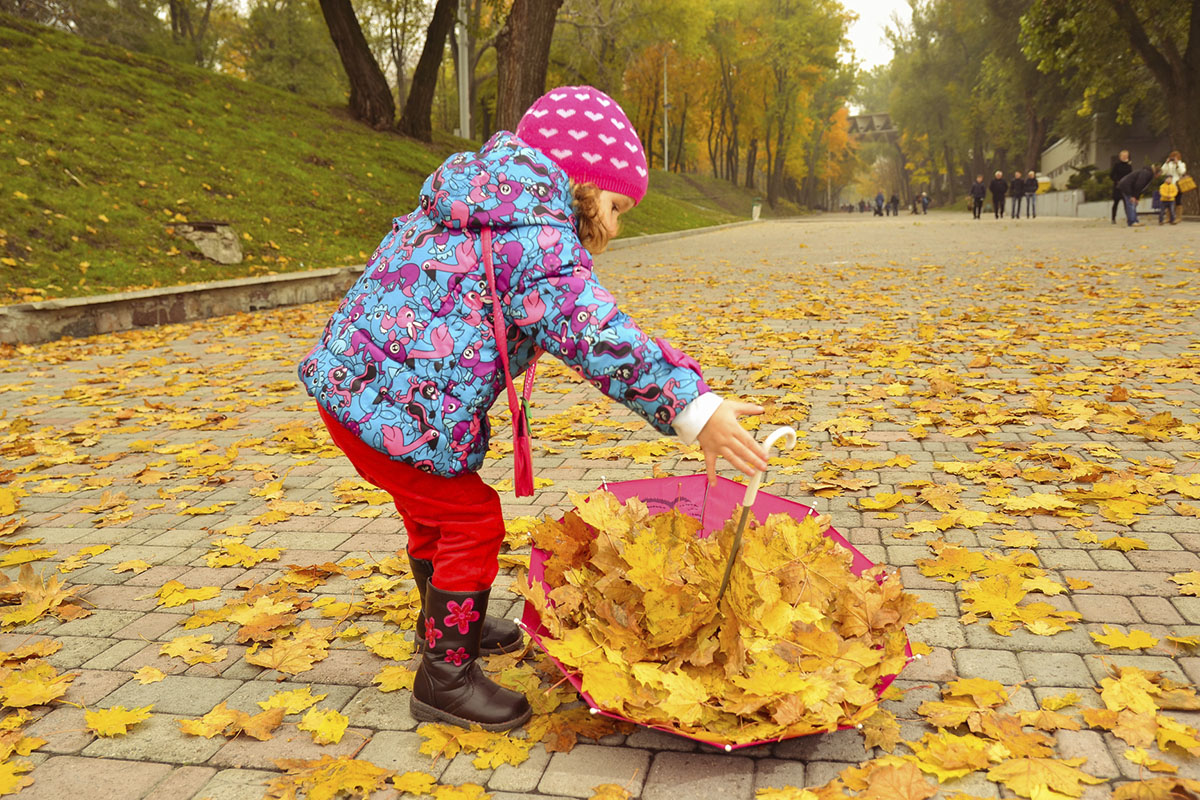 Осенняя фотосессия с зонтиком